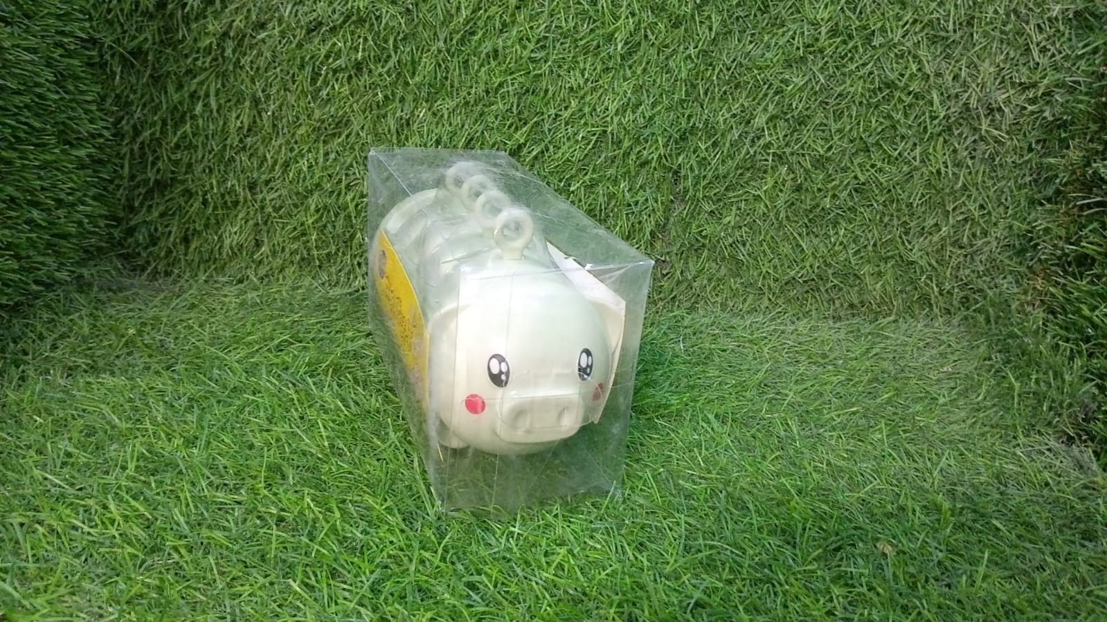 Plastic mold set for making ice candies in pig shapes with four cups. Plastic mold set for making ice candies in pig shapes with four cups.